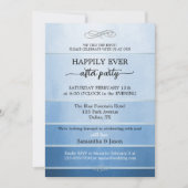 Blauw Tonaarde Happily Ever After Trouwen Kaart (Voorkant)
