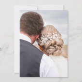 Blauw Tonaarde Happily Ever After Trouwen Kaart (Achterkant)