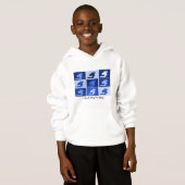 BLAUW TONED SHREDDER SKATEBOARDING SWEATSHIRS (Voorkant volledig)