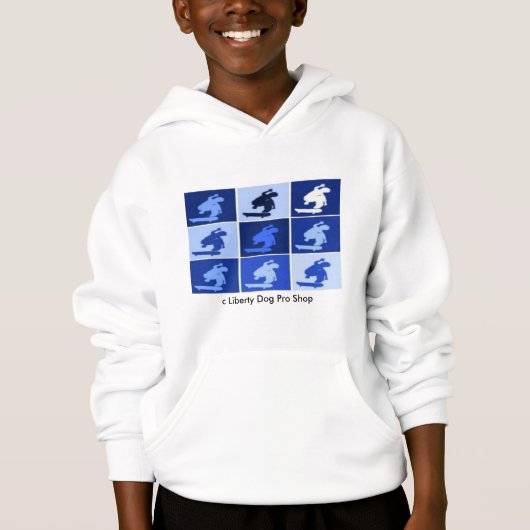 BLAUW TONED SHREDDER SKATEBOARDING SWEATSHIRS (Voorkant)