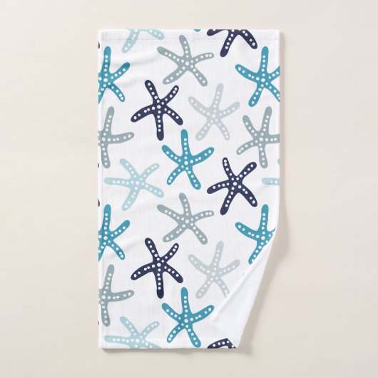 Blauw tongpatroon bad handdoek (Handdoek)