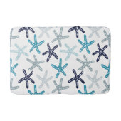 Blauw tongpatroon badmat (Voorkant)