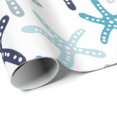 Blauw tongpatroon cadeaupapier (Rol Hoek)