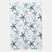 Blauw tongpatroon theedoek (Verticaal)