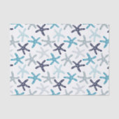 Blauw tongpatroon tissuepapier (Voorkant)