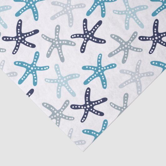 Blauw tongpatroon tissuepapier (Detail)