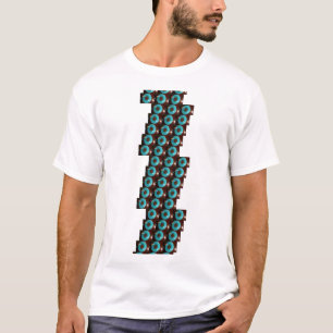 Blauw top-ronde Collectie Koffie bruin design T-shirt