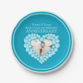 Blauw topaz 4e Jubileum fotopapier bord (Voorkant)