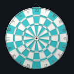 Blauw Topaz en wit Dartbord<br><div class="desc">Blue Topaz en White Dart Board</div>