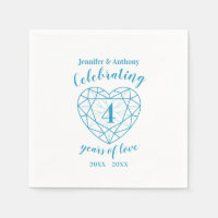 Blauw topaz jubileum 4 jaar wit blauw custom