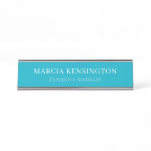 Blauw Topaz Modern Professioneel Bureaunaambord