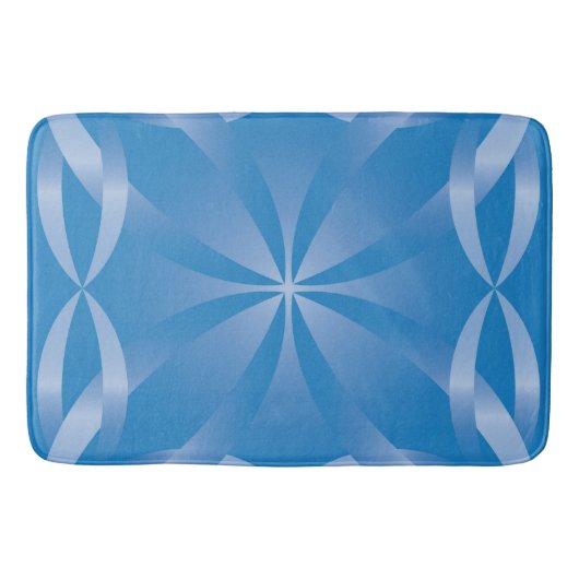 blauw topazpatroon badmat (Voorkant)