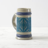 blauw topazpatroon bierpul (Voorkant links)