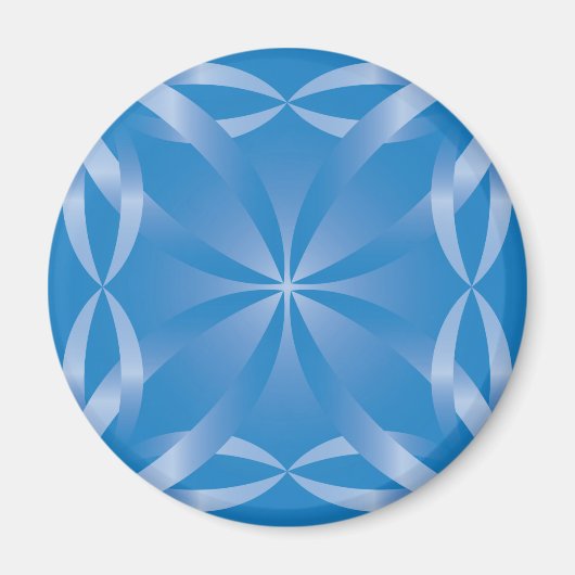 blauw topazpatroon magneet (Voorkant)