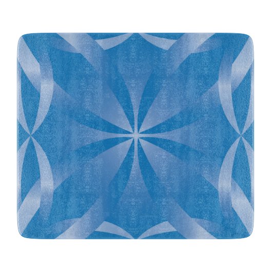 blauw topazpatroon snijplank (Voorkant)