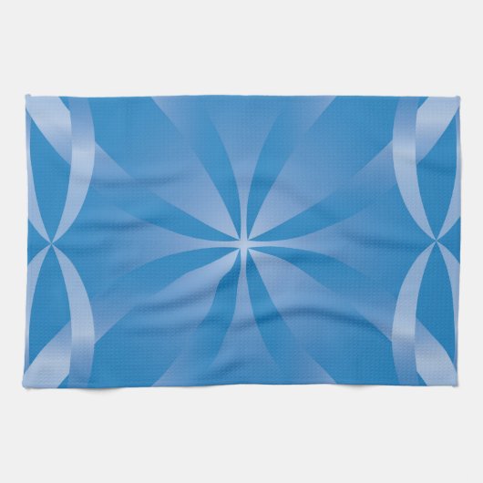 blauw topazpatroon theedoek (Horizontaal)