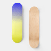 Blauw tot geel schuimskateboard van Ombre Persoonlijk Skateboard (Voorkant)