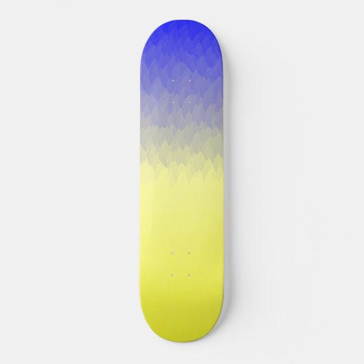Blauw tot geel schuimskateboard van Ombre Persoonlijk Skateboard (Voorkant)