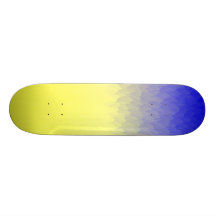 Blauw tot geel schuimskateboard van Ombre