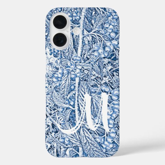  blauw tot monogram Case-Mate iPhone case (Achterkant)
