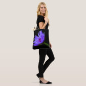 Blauw tot Paarse Waterlelie Custom Shoulder Tas (Op model)