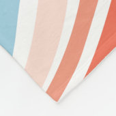 Blauw tot rood verloop Groovy vloeibare lijnen pat Fleece Deken (Hoek)