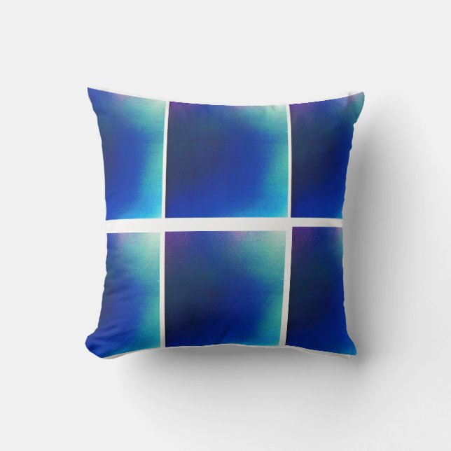 Blauw tot turquoise Sierkussen (Voorkant)