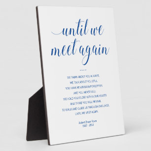 Blauw tot we elkaar weer ontmoeten Gedicht met naa Fotoplaat