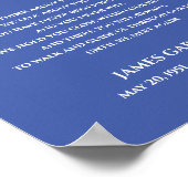 Blauw tot we weer de herfst van het levensgedicht  poster (Hoek)