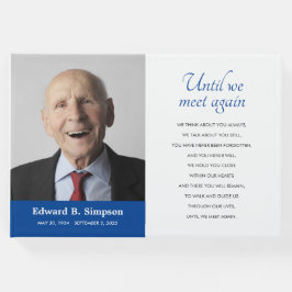 Blauw tot we weer een herdenkingsfoto zien gastenboek