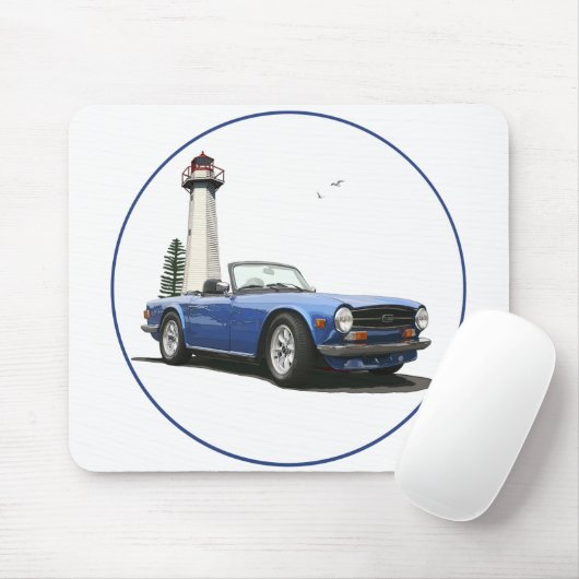 Blauw TR6 Muismat (Met muis)