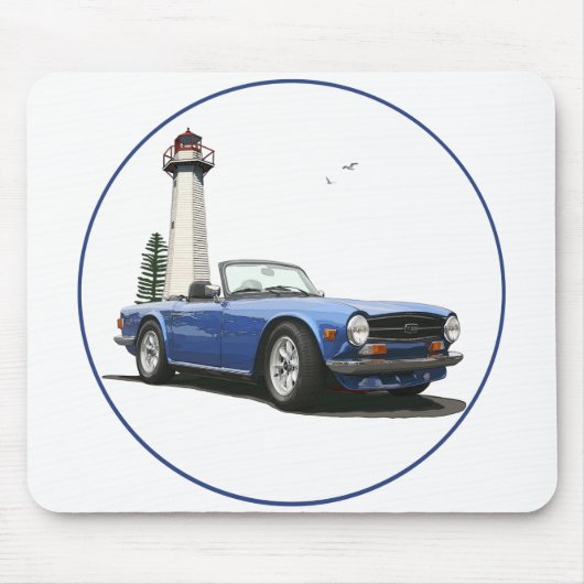 Blauw TR6 Muismat (Voorkant)