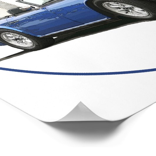 Blauw TR6 Poster (Hoek)