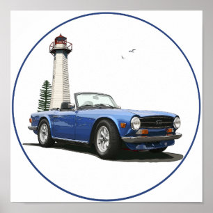 Blauw TR6 Poster
