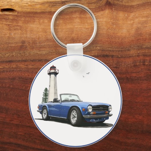 Blauw TR6 Sleutelhanger (Voorkant)