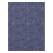 Blauw Traditioneel Japans Golf Seigaiha Patroon Tafelkleed (Voorkant)