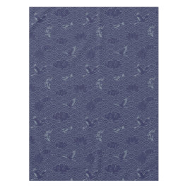 Blauw Traditioneel Japans Golf Seigaiha Patroon Tafelkleed