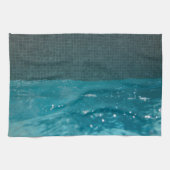 Blauw Tranquility Pool Bliss 1 Theedoek (Horizontaal)