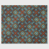 Blauw trappelpapier cadeaupapier (Vlak)