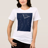 blauw Tri-Blend shirt (Voorkant)