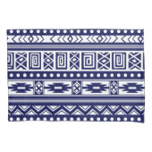 Blauw Tribal geometrisch patroon Kussensloop (Voorkant)
