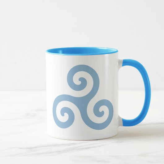 Blauw Triskelion Mok (Rechts)