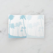 Blauw Tropic Palmbomen Bruiloft Bedankt (Binnen)