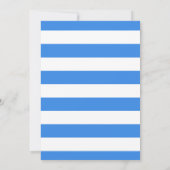 Blauw | Tropisch Baby shower van Flamingo Luau Kaart (Achterkant)