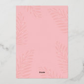 Blauw | Tropisch goud in Aloha Hawaii Folie Uitnodiging (Achterkant)