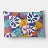 Blauw tropisch monogram  Print Cut Sew Bag Etui (Achterkant)