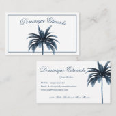 Blauw tropisch palm Stijlvolle Professional Visitekaartje (Voorkant / Achterkant)