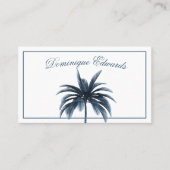 Blauw tropisch palm Stijlvolle Professional Visitekaartje (Voorkant)