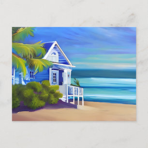 Blauw Tropisch Paradijs   GEZEGDE HALLO Briefkaart