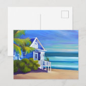 Blauw Tropisch Paradijs | GEZEGDE HALLO Briefkaart (Voorkant / Achterkant)